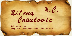 Milena Capulović vizit kartica